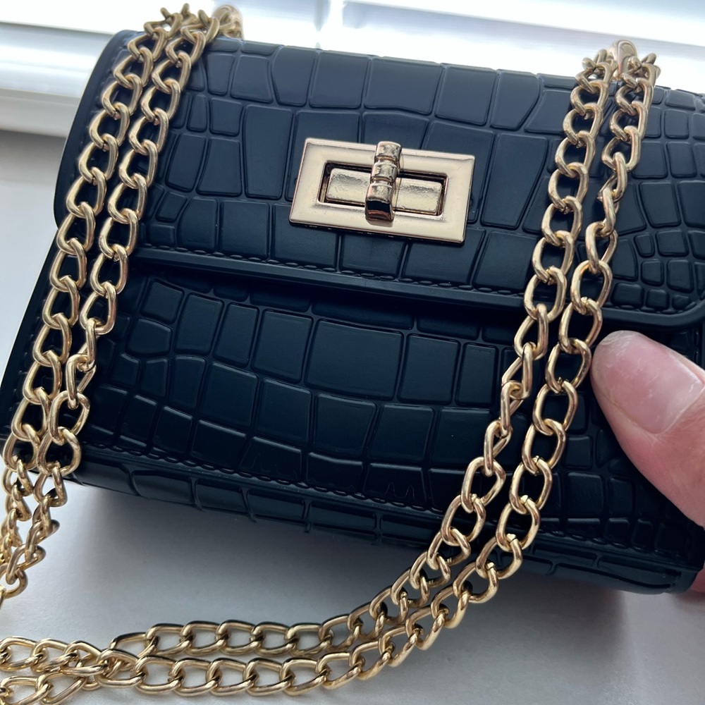 Small black crossbody mini purse